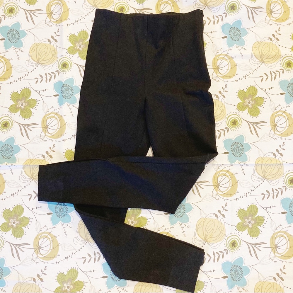 asos Ponte High Waist Skinny Ankle Zip Black SZ 2